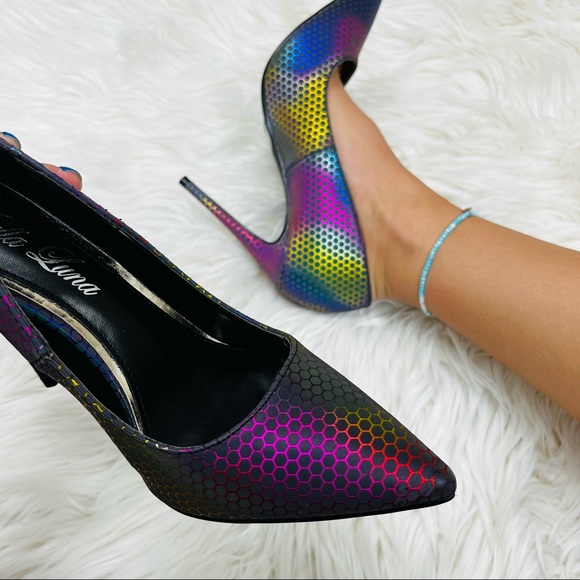 Multi black iridescent pump - Picture 6 of 9